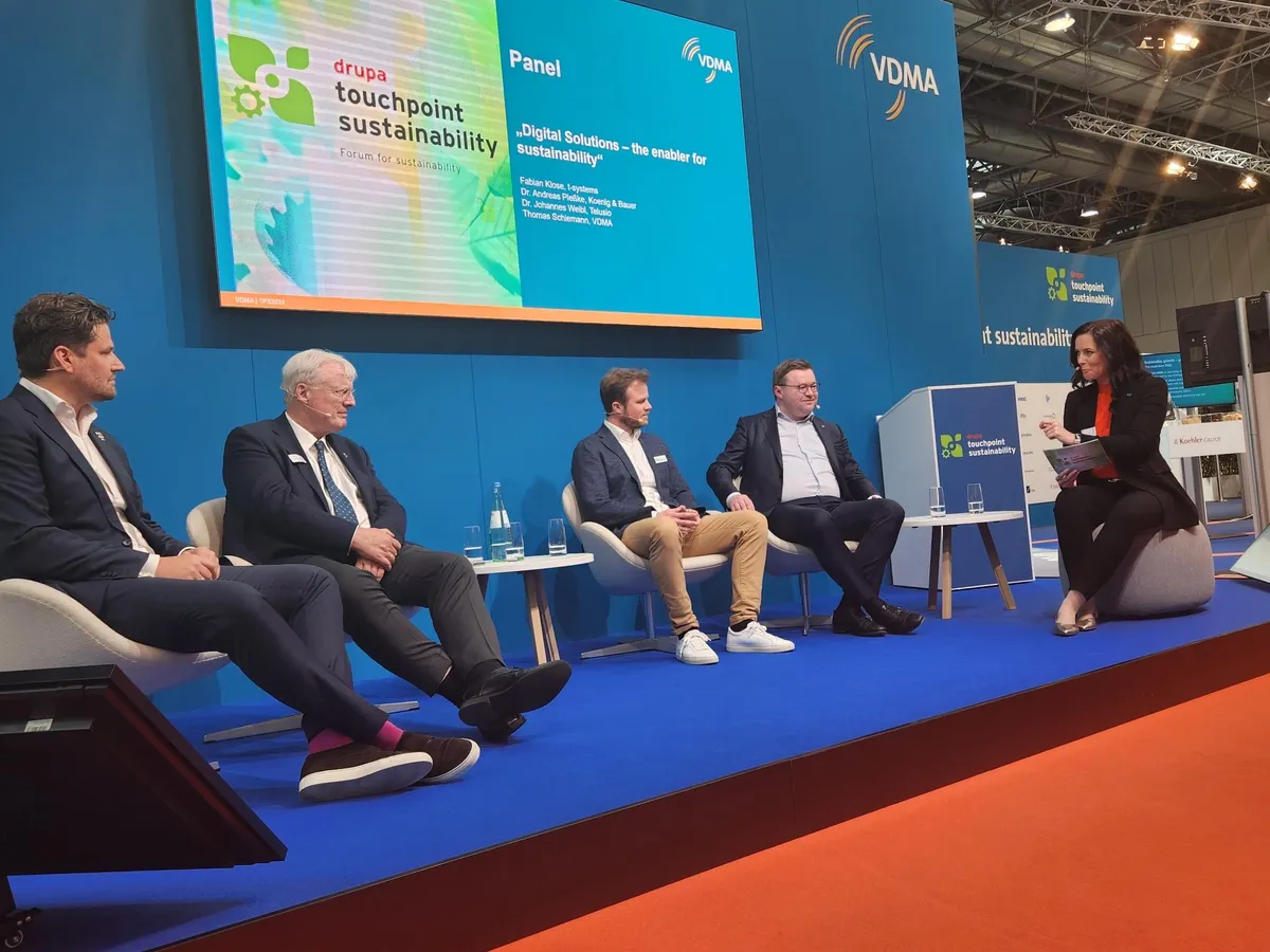 Panel discussion “Digital Solutions – the enabler for sustainability” at drupa