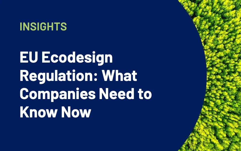 EU Ecodesign Regulation: what companies need to consider now