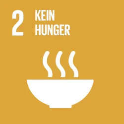 Logo des SDGs "Kein Hunger"