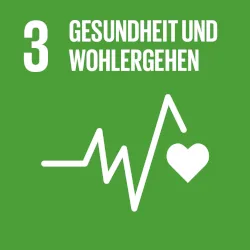 Logo des SDGs "Gesundheit und Wohlergehen"