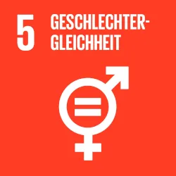 Logo des SDGs "Geschlechtergleichheit"