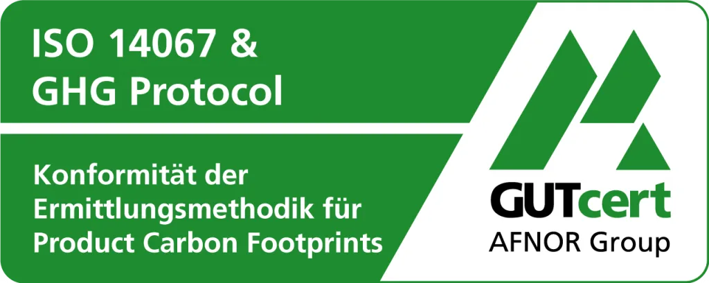 Verifizierung von Telusio nach ISO14067 und GHG Protokoll für die Berechnung des Product Carbon Footprints durch GUTcert