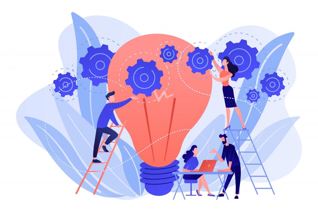 Interdisziplinäre Teams arbeiten an innovativen Ideen.
